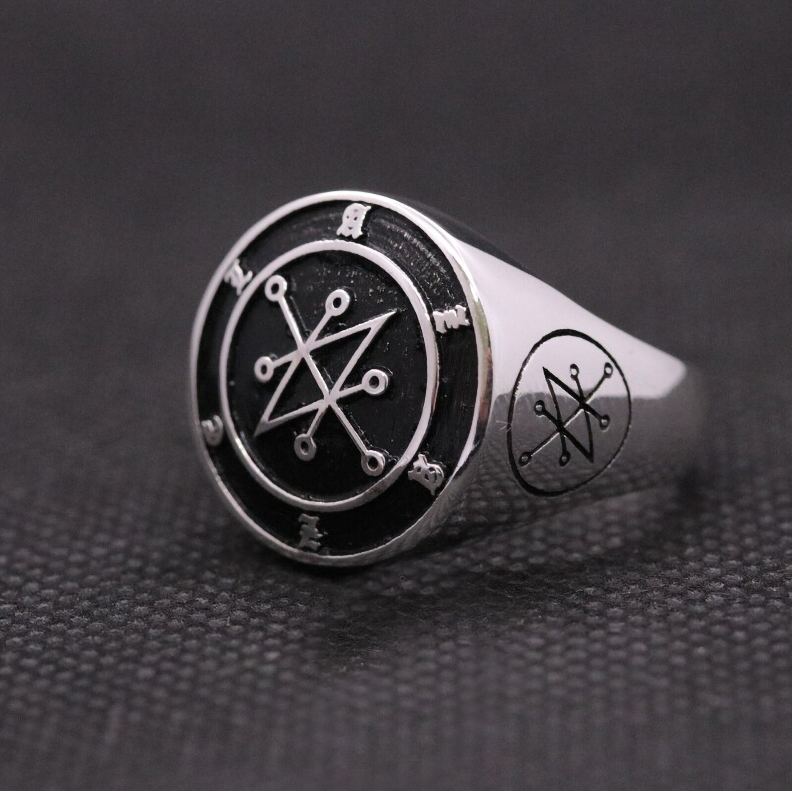 925 Sterling Silver Signet Ring, Signet of Azazel Ring Designer Handmade Ring