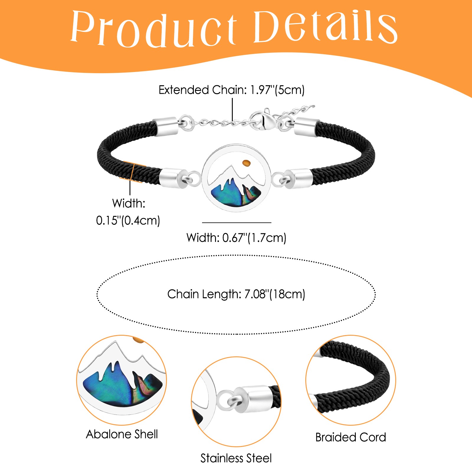 Women Mustard Seed Mountain Stainless Steel Bracelet Christian Religious Gift