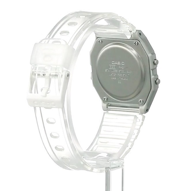 CASIO F-91WS-7JH Classic Digital Watch Clear White Skeleton Japan New