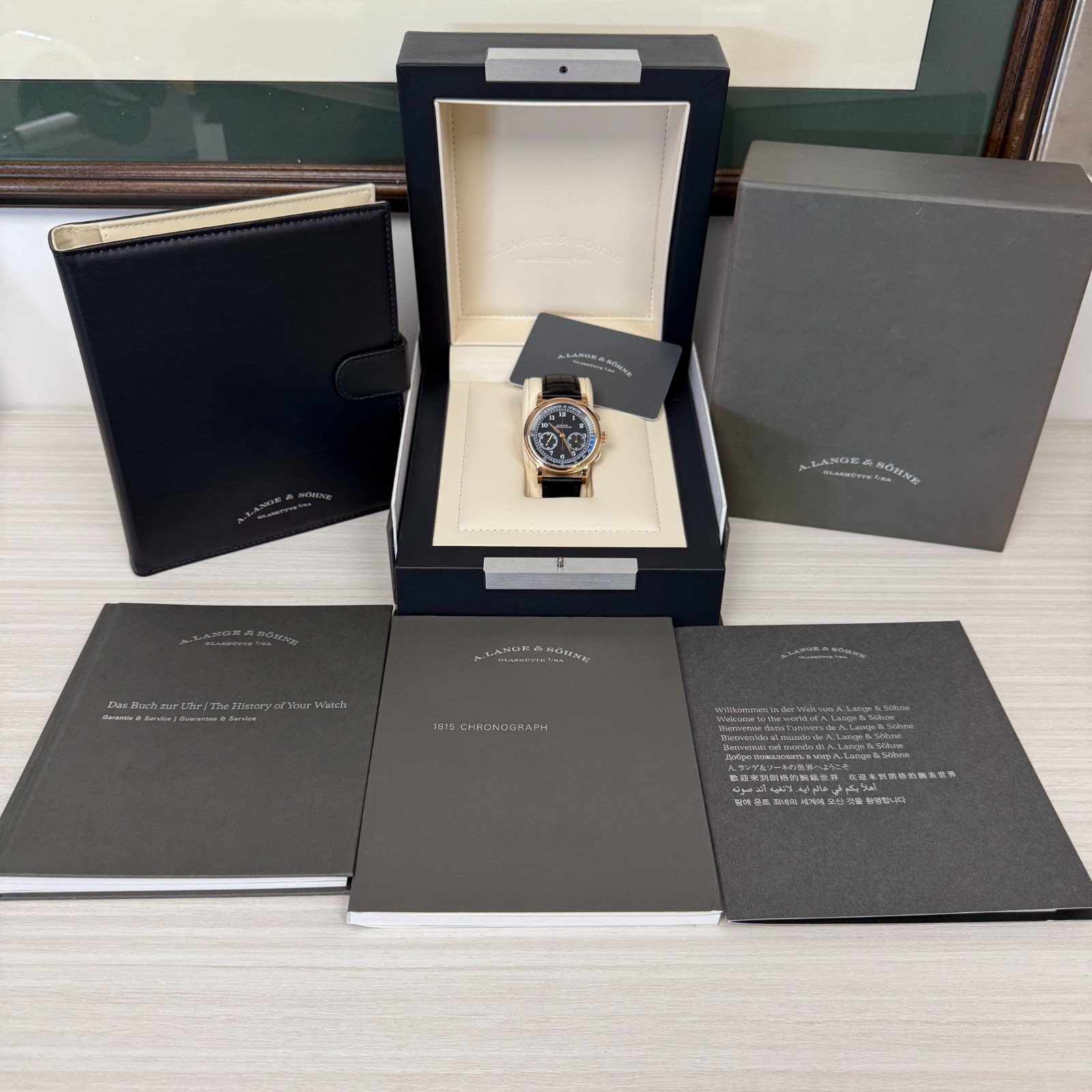 A. Lange & Söhne 1815 Chronograph Pink Gold 414.031 Box and Papers