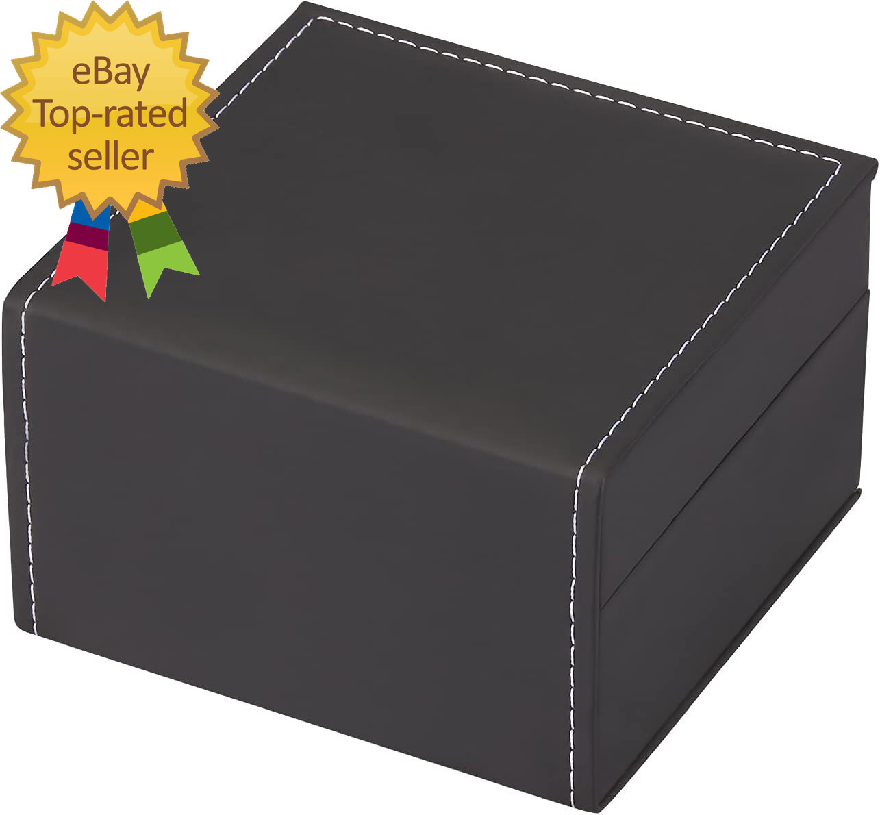 Luxury Black Single Watch Gift Box with Pillow PU Leather Wristwatch Display Cas