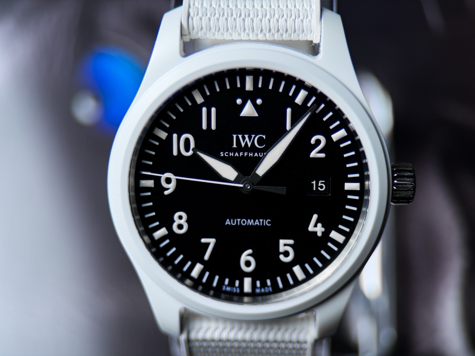 2025 IWC Pilot 41mm Top Gun Edition “Lake Tahoe” IW328104 White Ceramic B&P