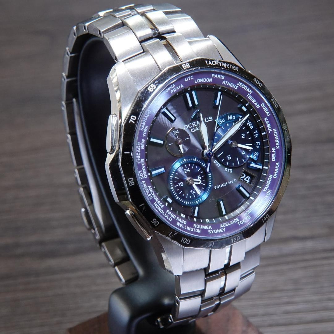 CASIO OCEANUS Manta OCW-S1400-1AJF Titanium Solar Atomic Chronograph Watch Japan