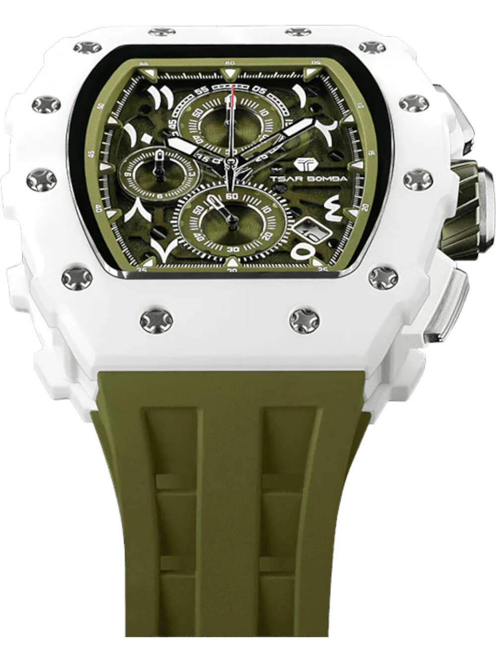 Tsar Bomba TB8204QA-03 Mens Watch Elemental Bioceramic Chronograph 43mm 5ATM