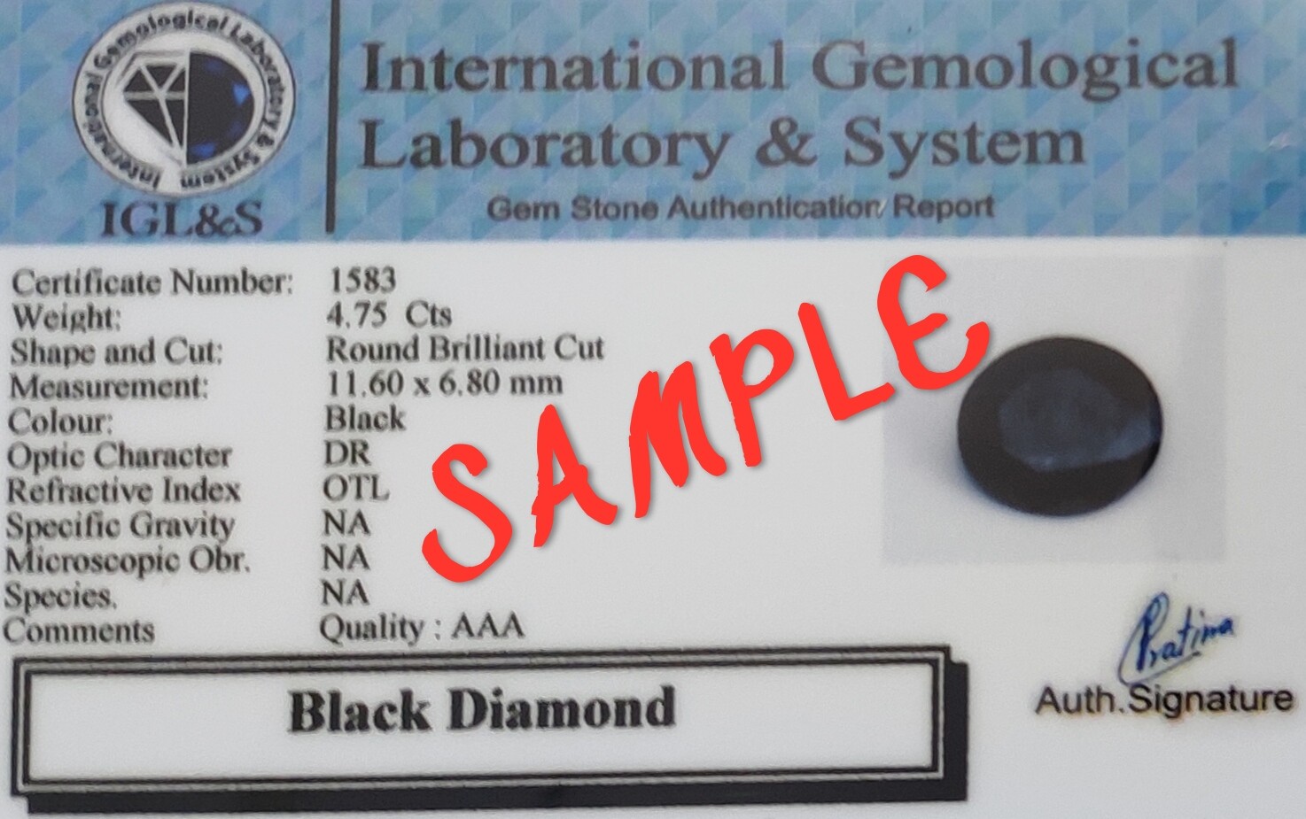 6 mm 7.50 inch Black Diamond Bracelet Center Bead 10 mm AAA Certified !