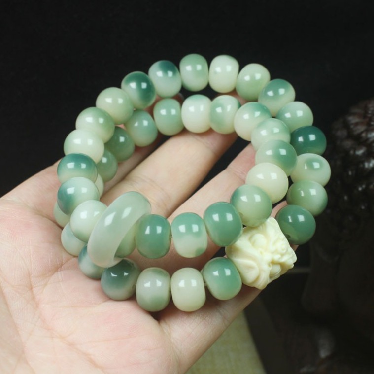 Meditation Bracelet, Amulet, and Prayer Beads Made from Old Bodhi Seed Roots