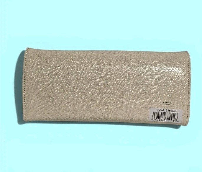 WOLF 1834 London Travel Jewelry Roll Case Cream Leather Full Set Anti-Tarnish
