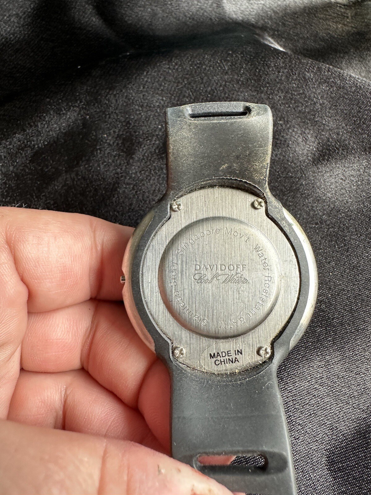 Vintage Davidoff Cool Water Watch Men’s Stainless Steel Blue Dial – Works