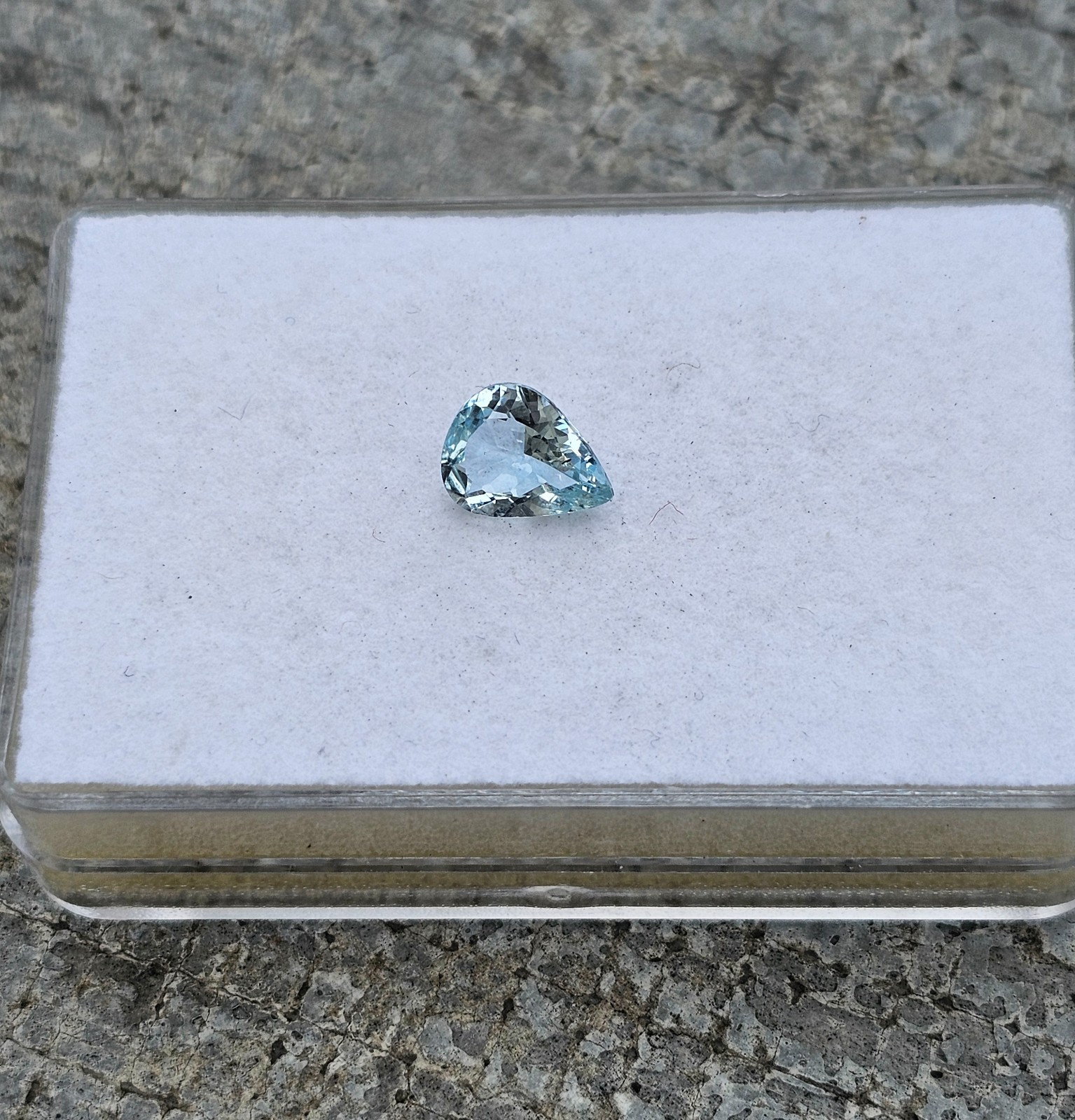 Aquamarine 8.9×6.9mm Pear Shape Loose Gemstone!