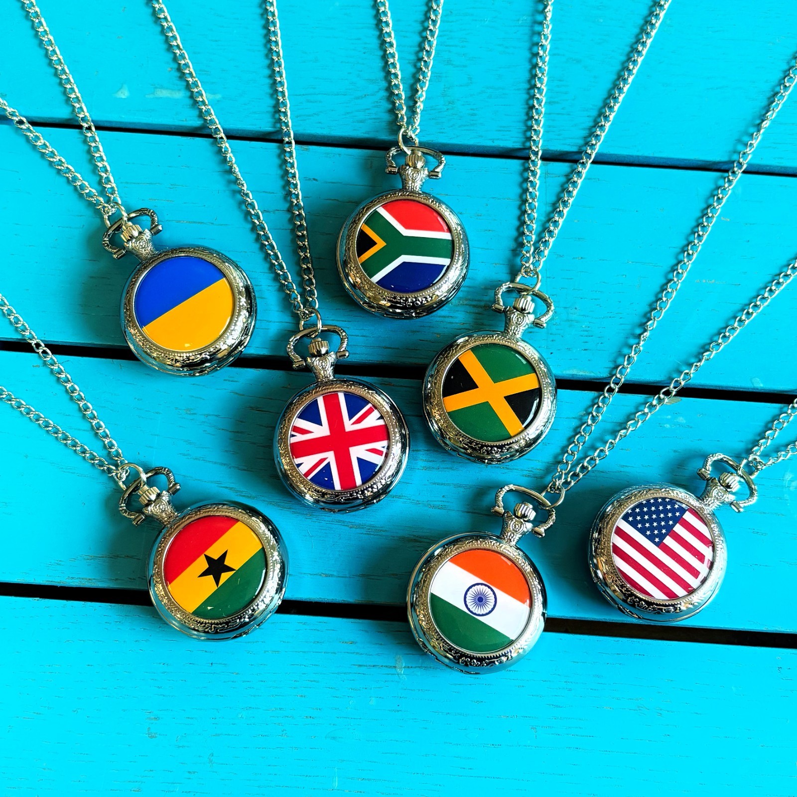 Jamaica Flag Pocket Watch. Jamaican Gift for Him. Patriotic Christmas Gift.