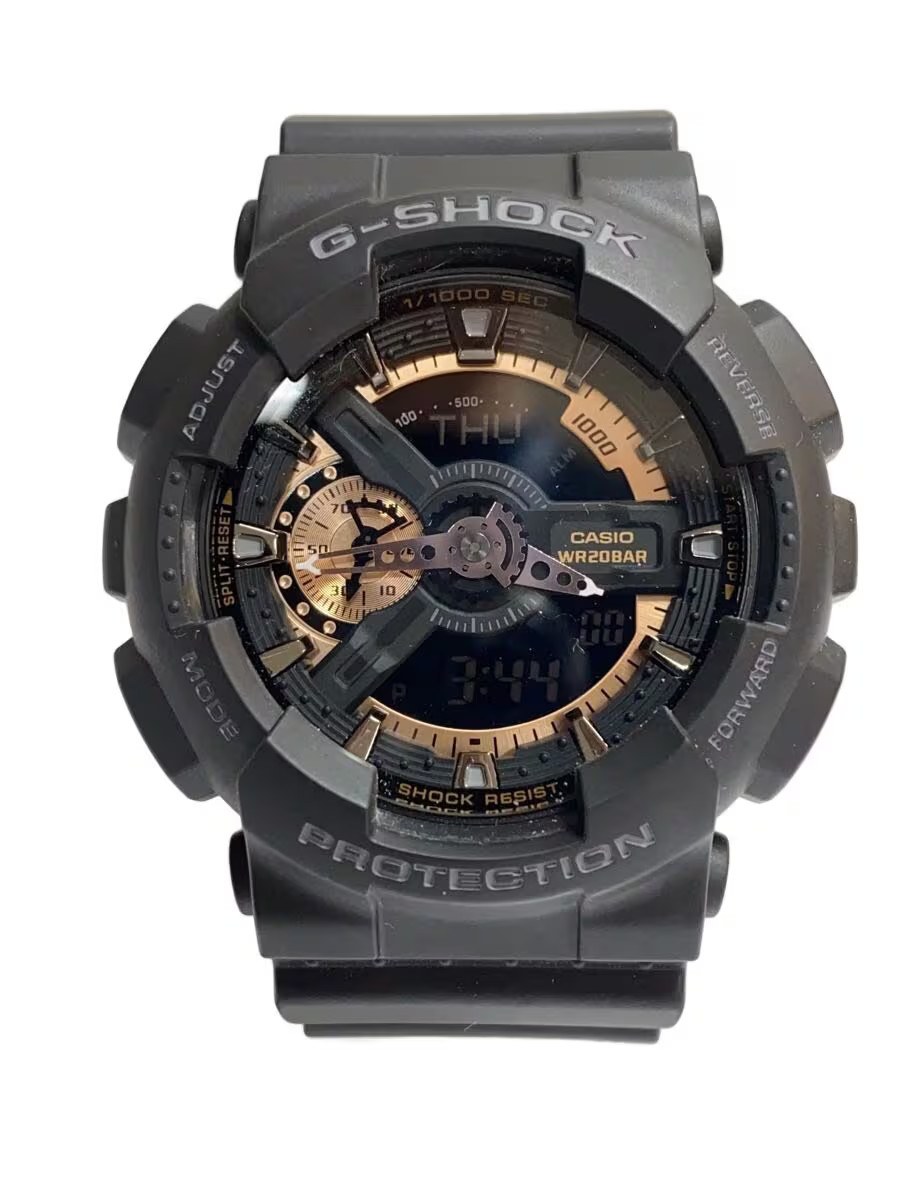 CASIO G SHOCK Quartz Watch Analog Rubber BLK BLK GA 110RG 1AJF