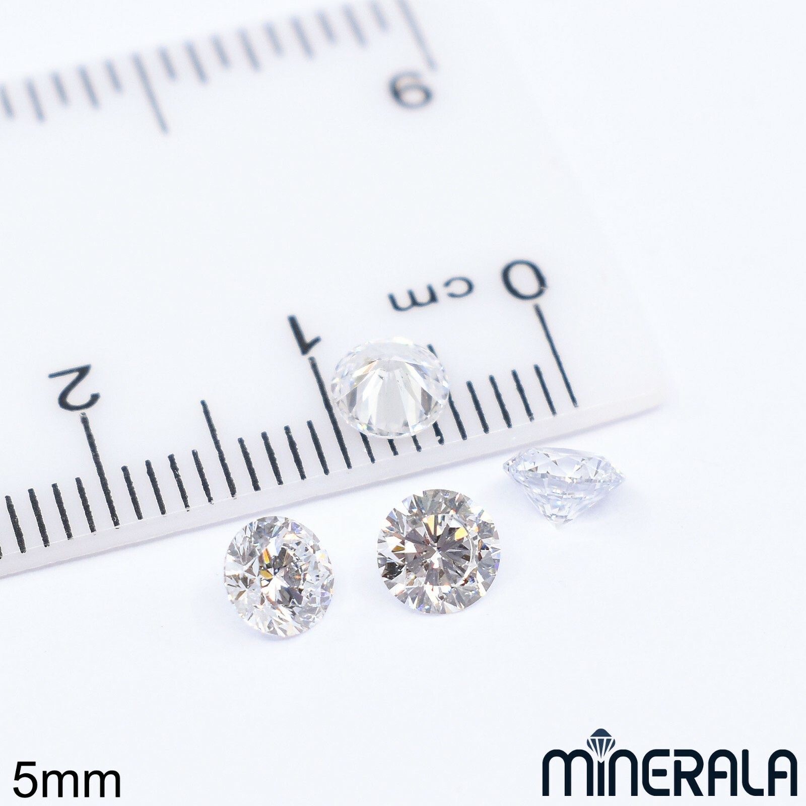 CVD LAB GROWN DIAMONDS GEMSTONE FACETED ROUND D-F CLARITY VS 4mm – 6.5mm WP02775