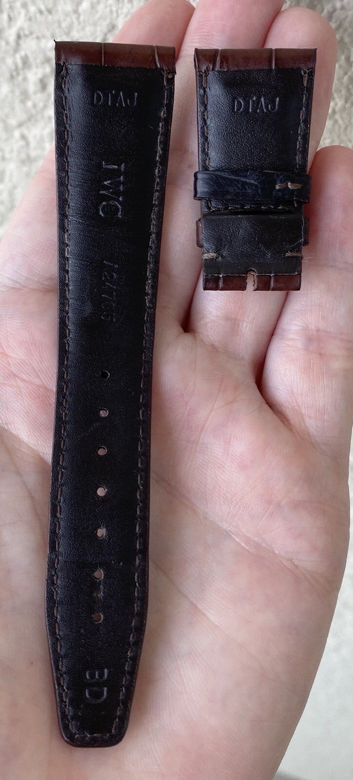 Authentic IWC 22mm x 18mm Brown Alligator Watch Strap Band Small A24765 OEM