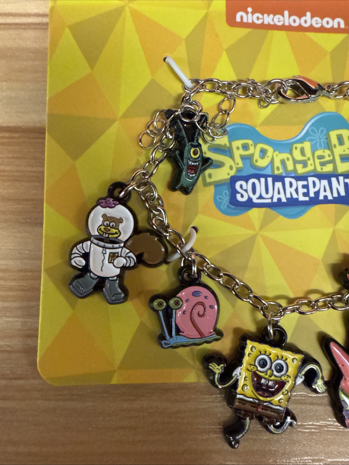 Nickelodeon SpongeBob Character Charm Bracelet Squidward Patrick Sandy Gary NEW