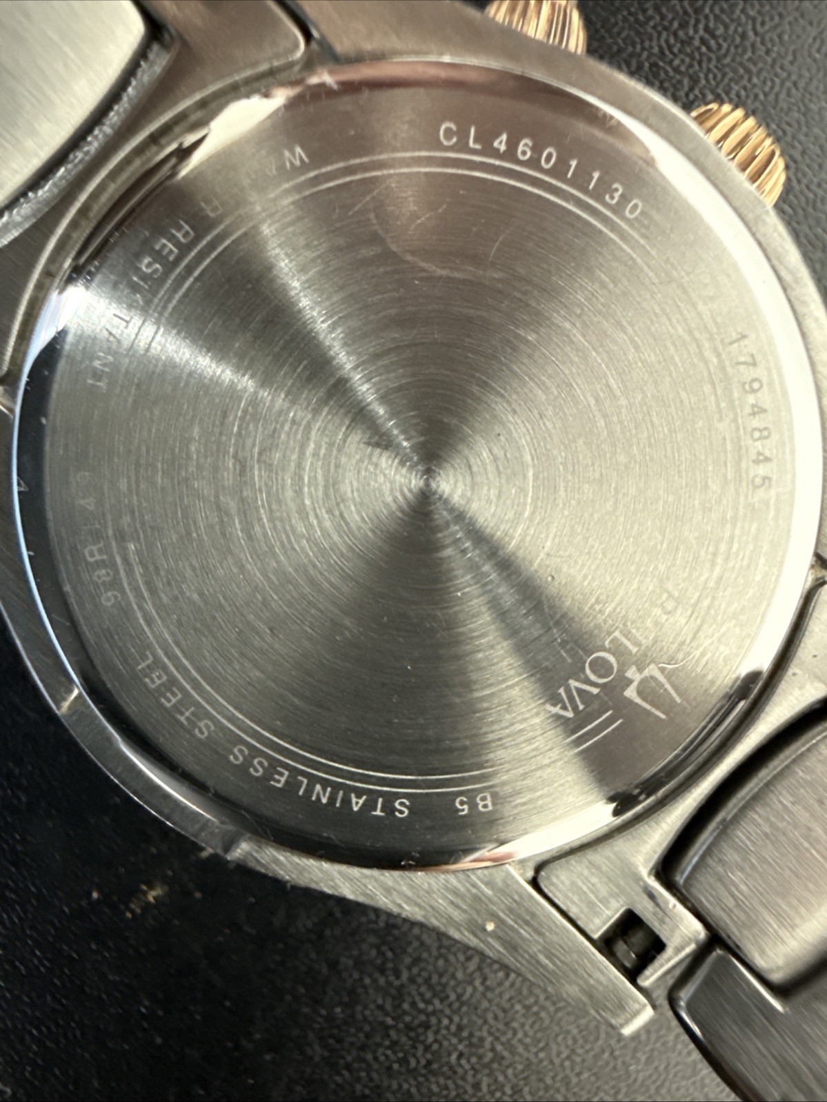 Bulova Diamond Chronograph Silver/Gold Tone Stainless Steel 98R149 NEEDS BATTERY