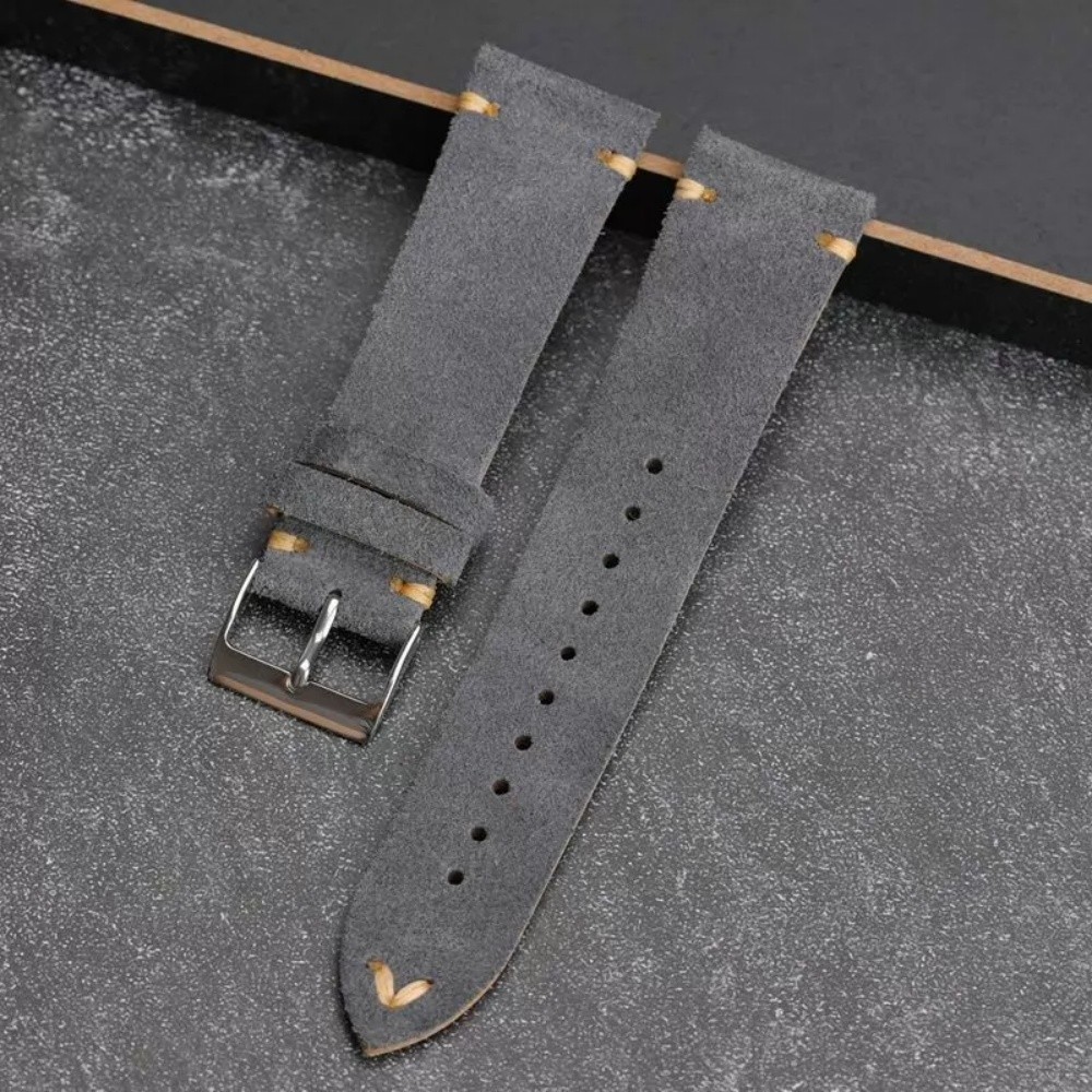 Genuine Cowhide Suede Leather Watch Band Strap 16mm-28mm Optional