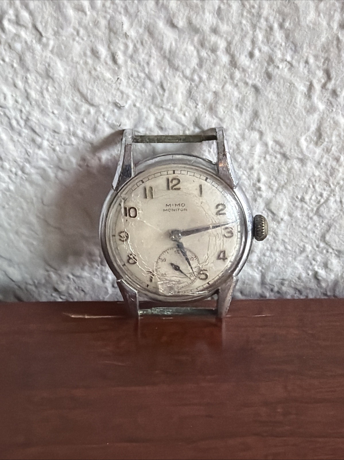 Vintage Mimo Monitor Otto Graef WWII ERA Men’s Wristwatch Untested For Parts