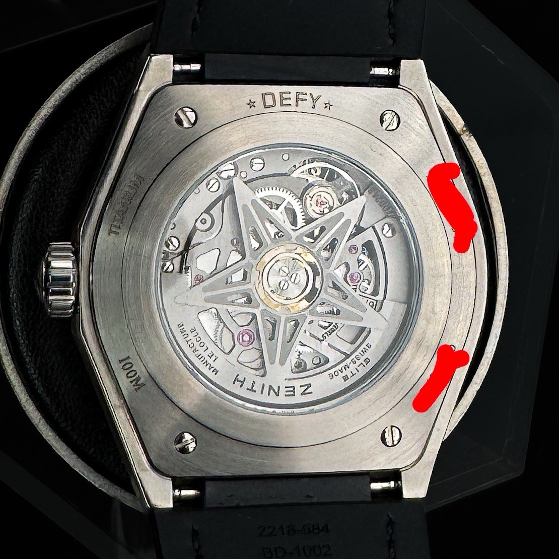 Zenith Defy Titanium Skeleton Blue, Boxes, Hang tag, Cloth, Booklet,