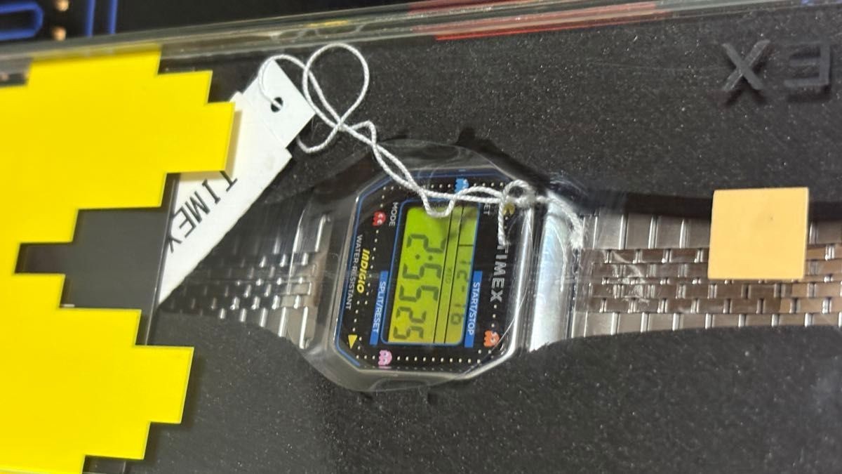 Timex x PAC-MAN T80 34mm Silver Digital Watch New Unisex Collaboration Japan