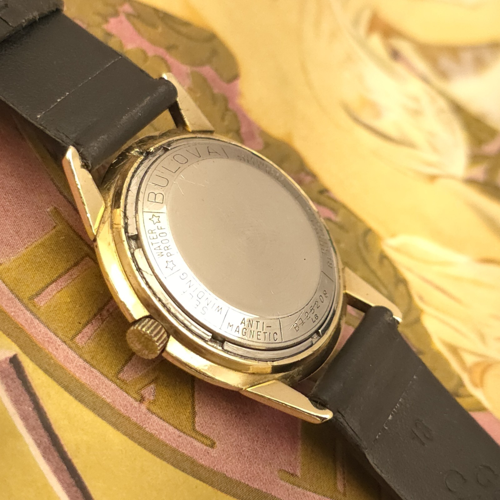 TW7 23j SHARP 1956 UFO BULOVA FLYING SAUCER SELF WIND 14k GOLD FILLED SS RUNS A+