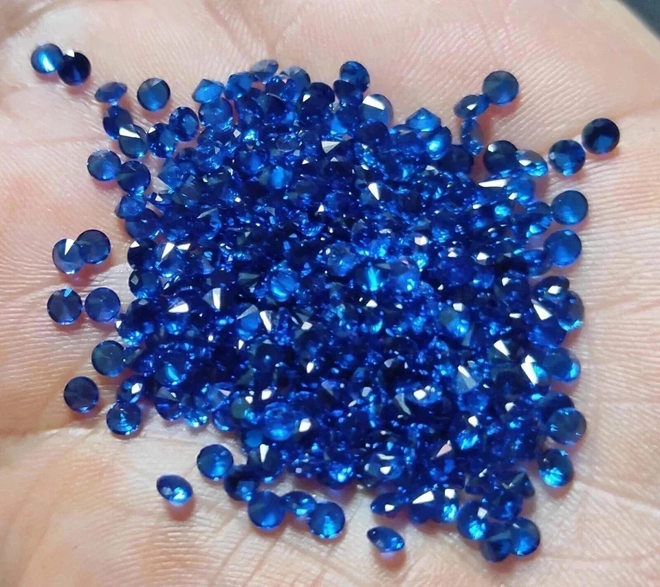 Natural 3 mm 200 Pcs Mixed Lot– Green ,Blue, Pink &Orange Sapphire (50 Pcs Each)