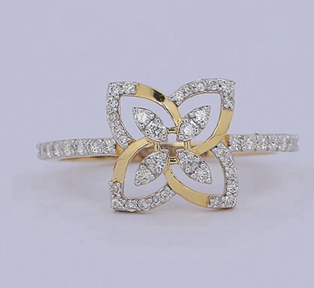14K Yellow Gold – 0.27 Carat Diamond (Natural) Ring 1.76 Grams – IGI Certificate