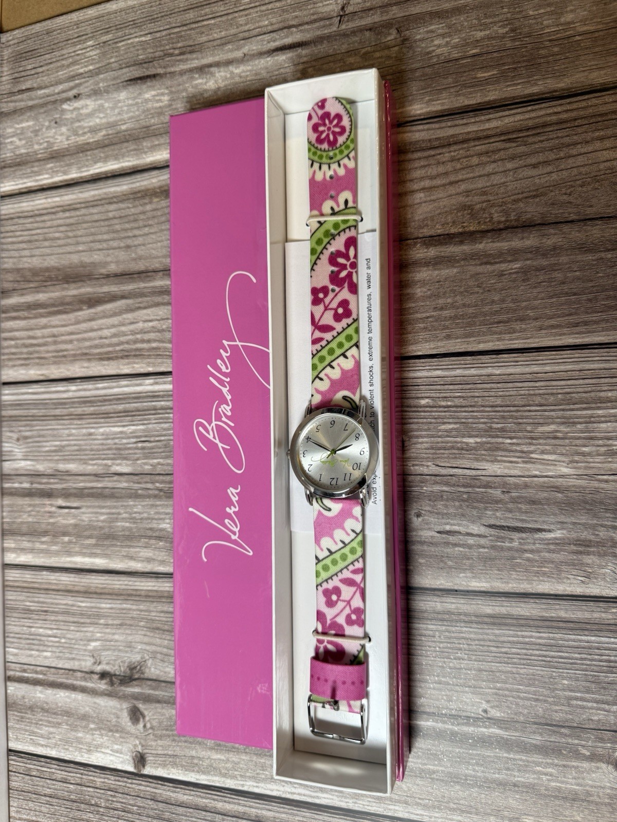 VERA BRADLEY BERMUDA PINK WATCH COMES WITH BOX – NIB