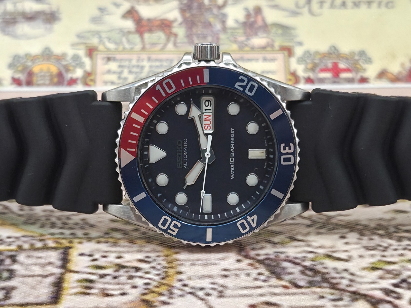 Seiko Mens Automatic Watch SKX033 Scuba Diver 100m 7S26-0040 c.November 1997 BOX