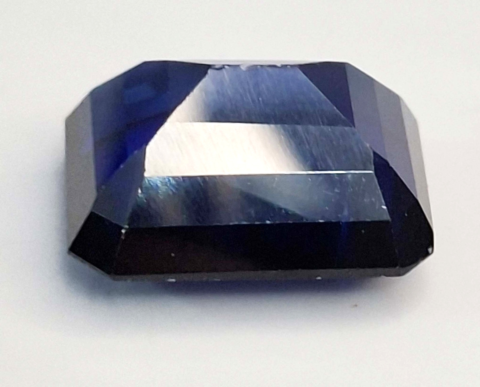 Natural Shape Emerald Cut 9-11 Ct Blue Sapphire Certified Loose Gemstone RK294