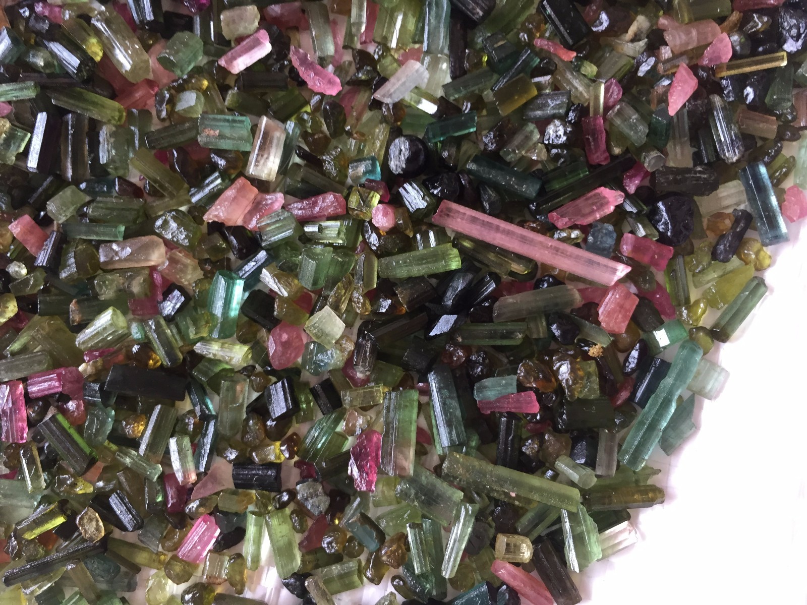 Natural Multi Tourmaline Pencil Form Rough, Multi tourmaline rough stone