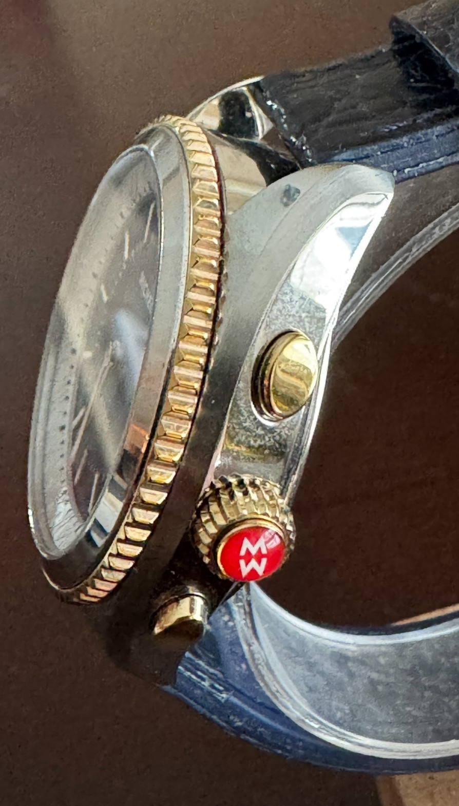 LADIES MICHELE HYBRID WRISTWATCH MODEL # NDW3M NOT RUNNING FOR PARTS TWO TONE