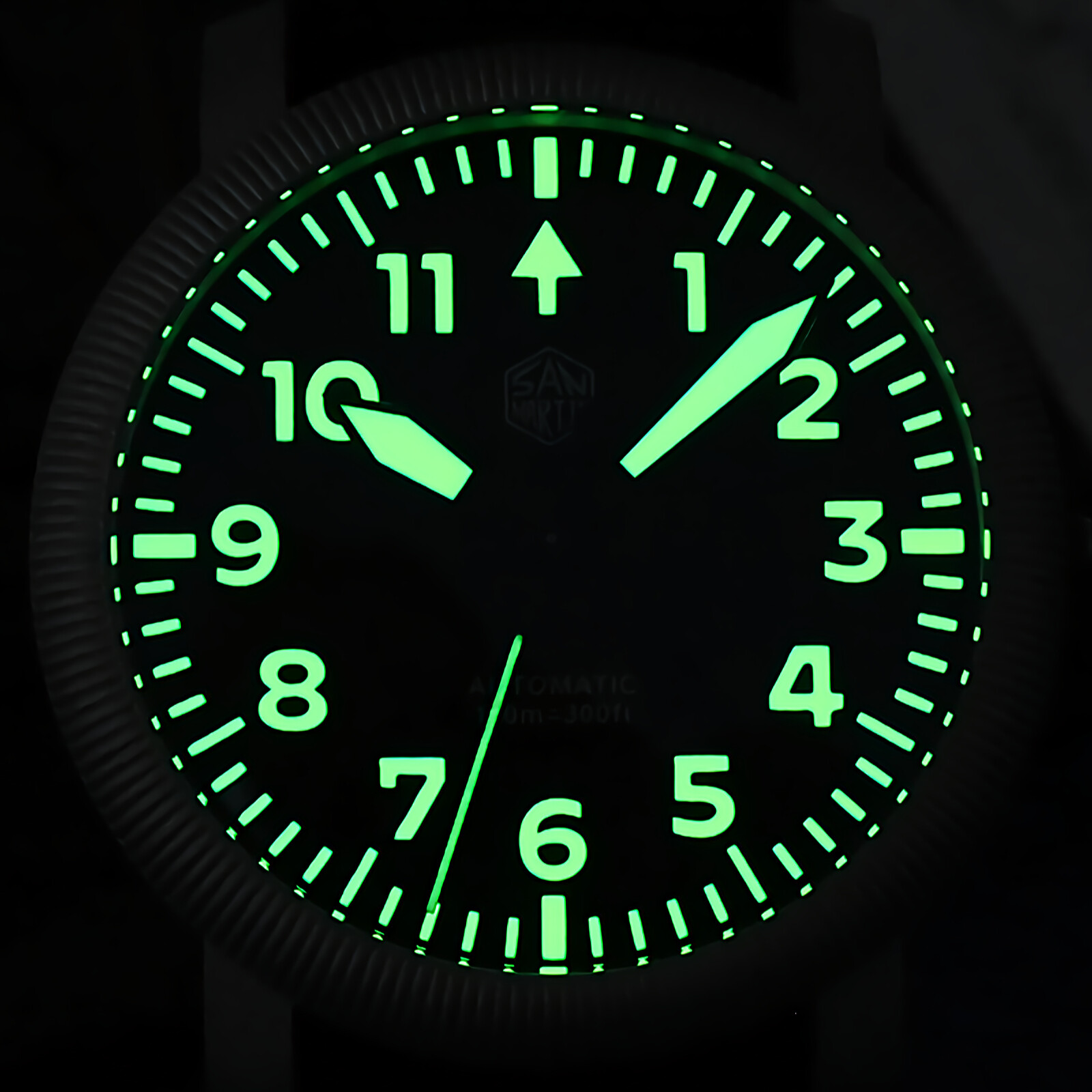 SAN MARTIN SN0143-G Automatic Stainless Steel 40mm 10ATM Retro Pilot Men’s Watch
