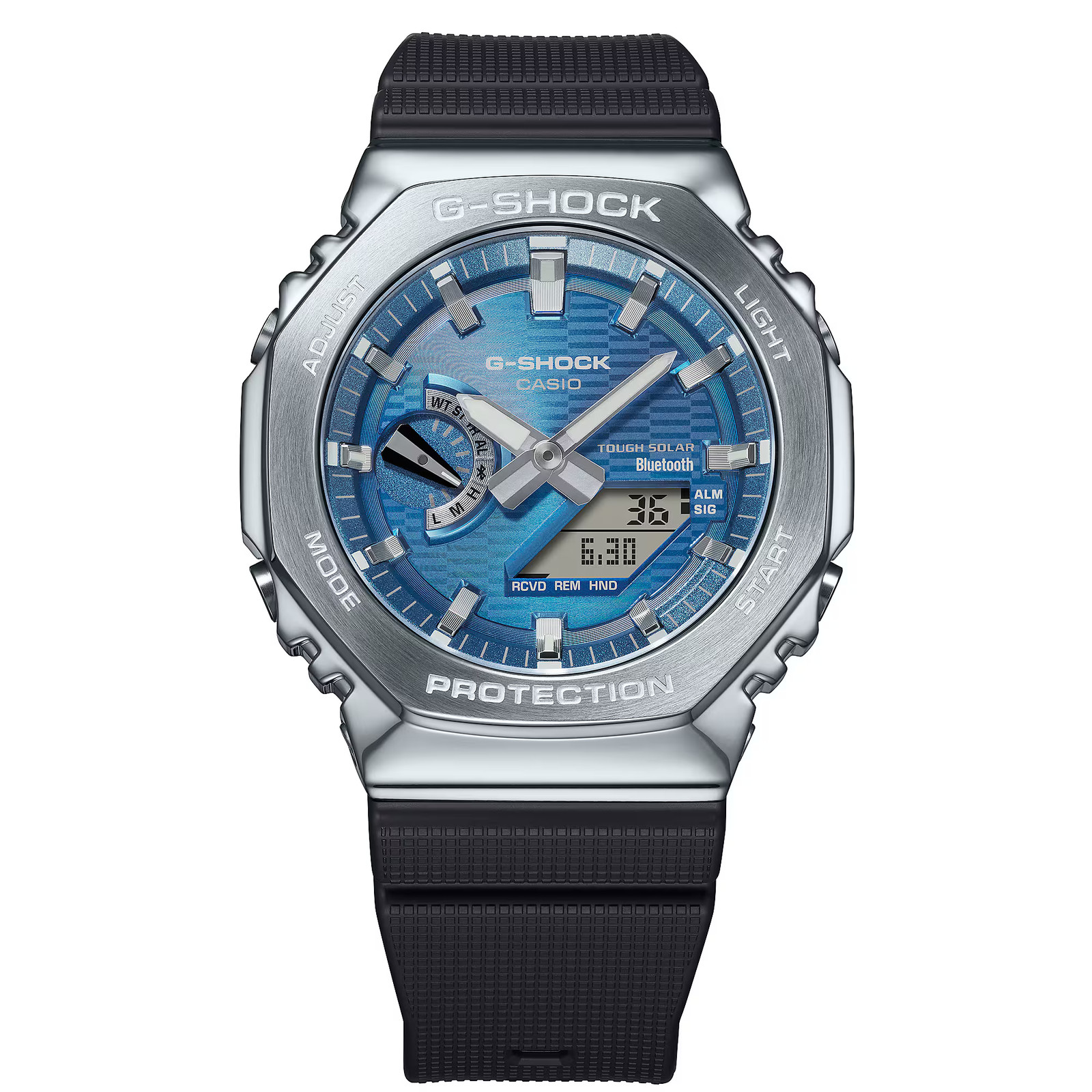 Casio G-Shock 2100 Series G-Steel Blue Dial Tough Solar Men’s Watch GBM-2100A-2B