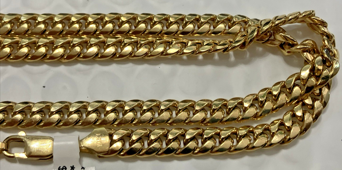 10kt Real Gold Cuban Link Chain 25.5 Grams 7mm 24” OCH Brand New with Tag 10k