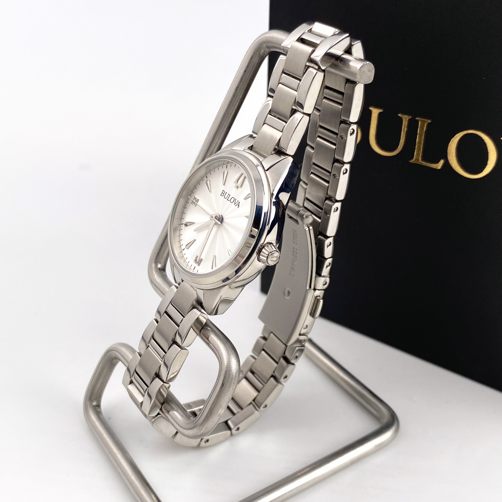 Bulova Sutton White Diamonds 28mm White Dial Women’s Watch 96P219
