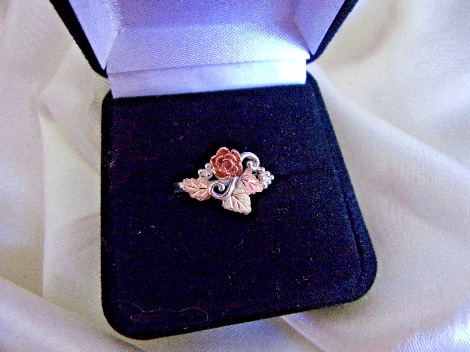 12K BLACK HILLS SOLID GOLD LEAFS Rose Ring Size 6, 9, 10, Only