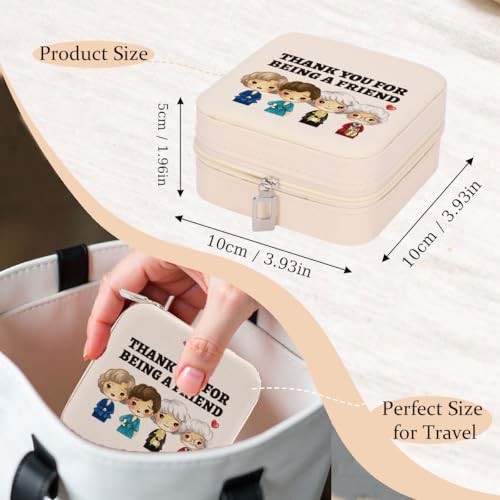 Golden Girls Merchandise, Travel Jewelry Case Box Organizer, Friendship Gifts