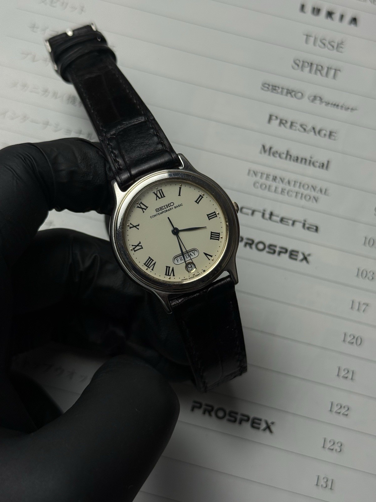Vtg 1990 Seiko Contemporary Basic 5H23-6B90 Men’s Watch [Near Mint]