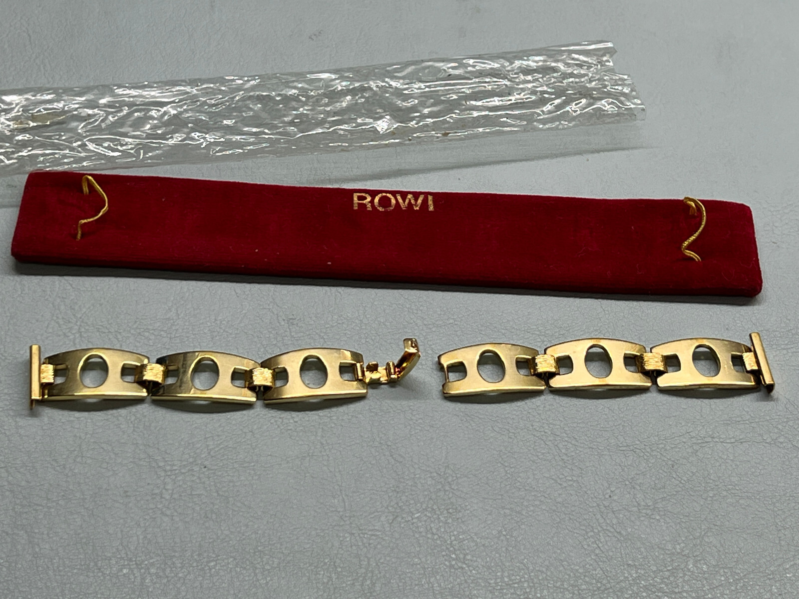 Vintage Rowi Hallmark Amerikaner Ladies Watch Band Bangle Gold Filled