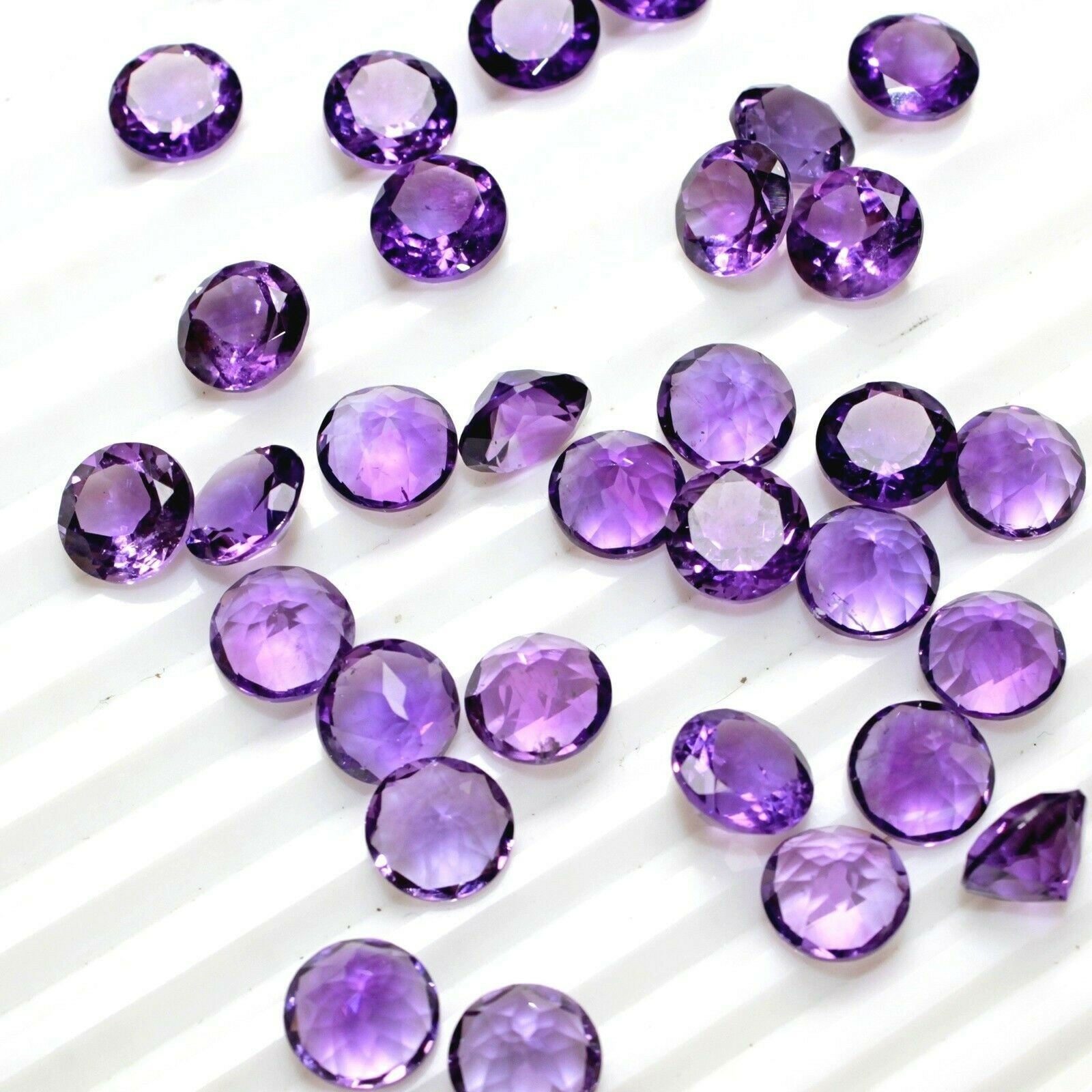 Wholesale Lot 8mm to 10mm Round cut Natural African Amethyst Calibrated Gemstone