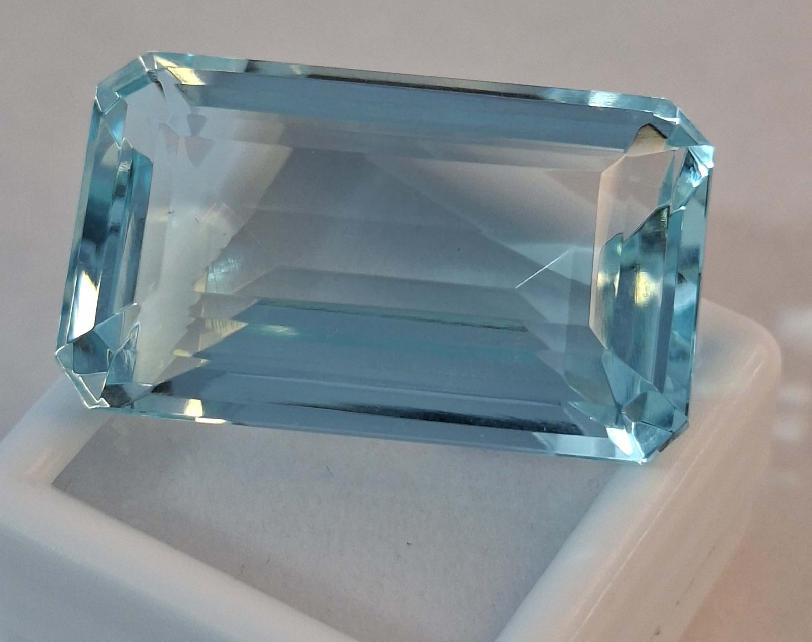 Aqua Blue Topaz Emerald Cut Natural 47-49 Ct Certified Loose Gemstone RK623