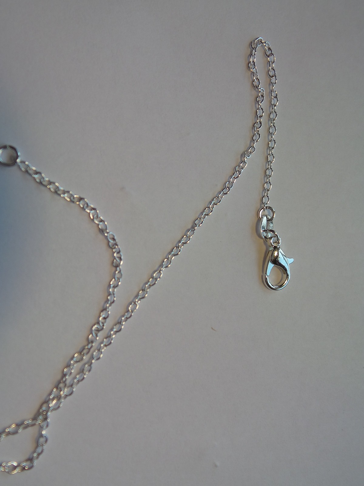 HANDMADE VINTAGE SUNRAY CRYSTAL FROSTED CAMPHOR GLASS NECKLACE STERLING SILVER