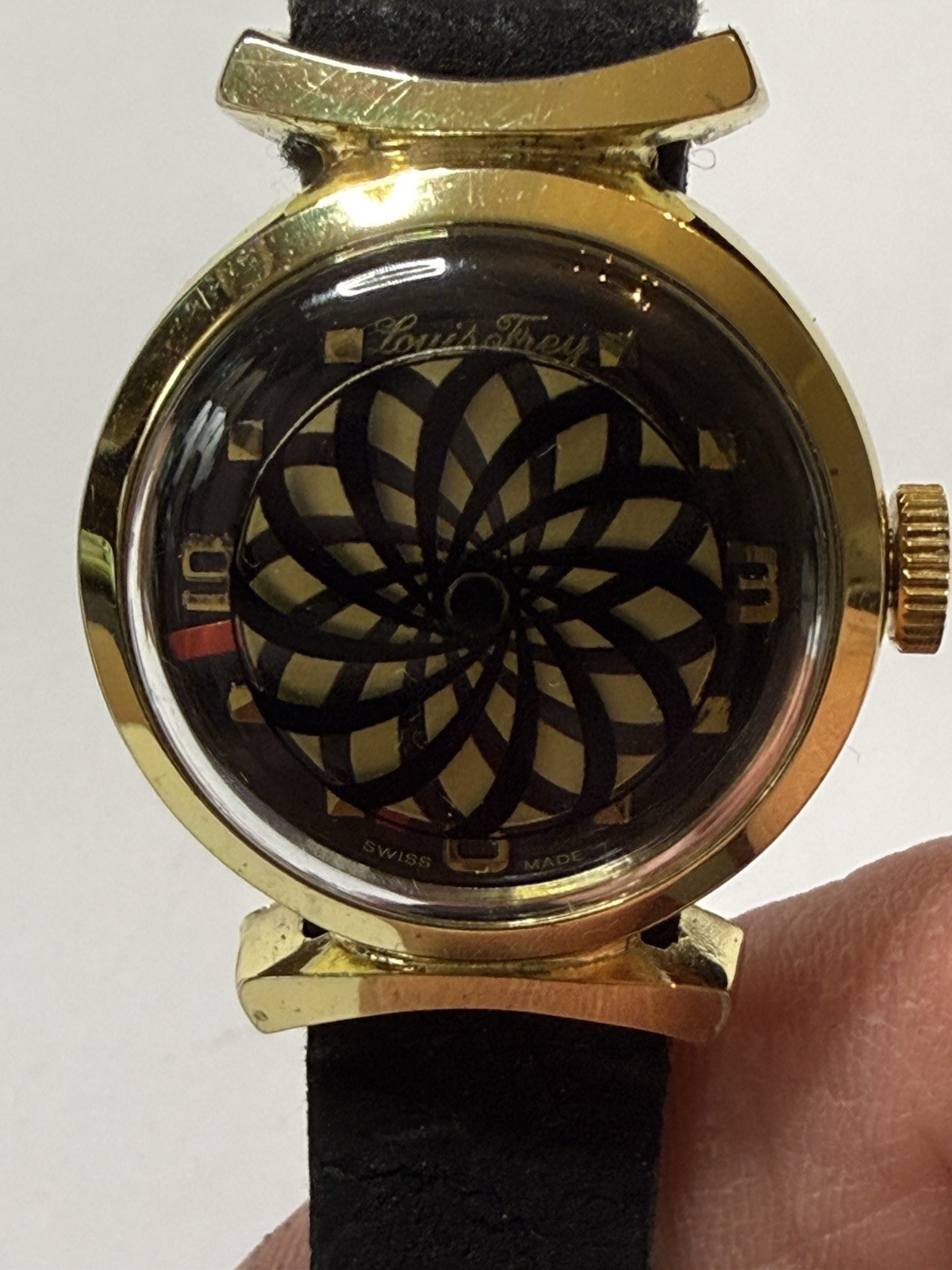 Vintage Louis Frey Kaleidoscope Cocktail Watch Swiss Manual Wind Mechanical 26mm