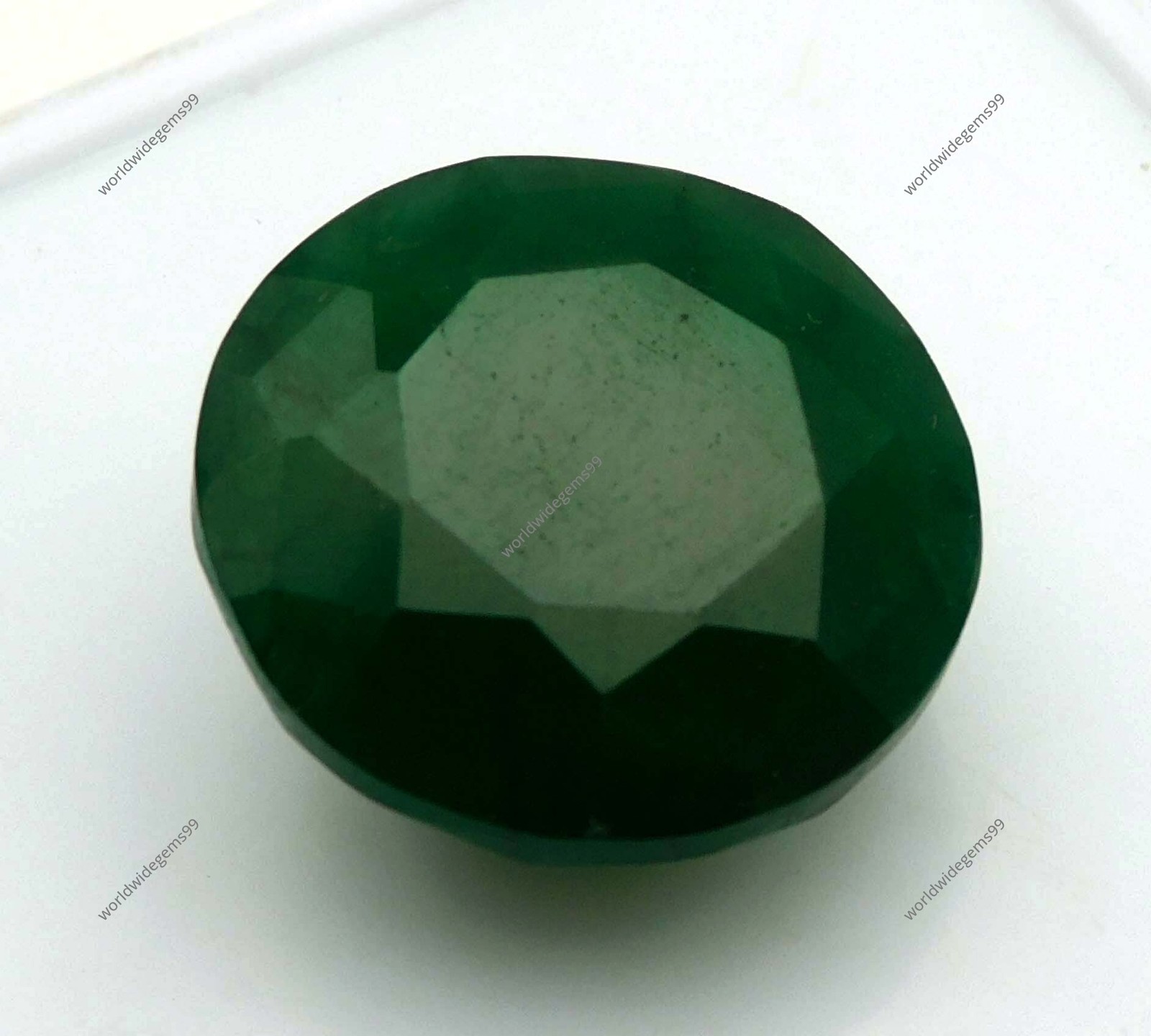 46.35Ct Natural Colombian Emerald Round Cut Untreated Certified Gemstone