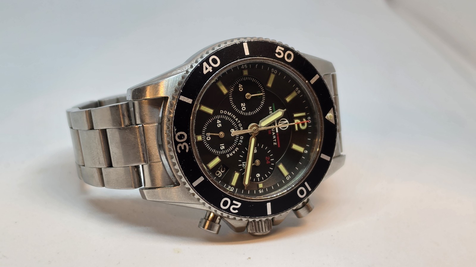Mare Dominatore Del Mare Mecha Quartz Chronograph 45mm Men’s Watch SS Black Dial
