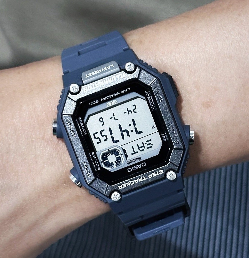 Casio WS-B1000-2A Blue Digital Resin Smartphone Bluetooth Step Count Men’s Watch