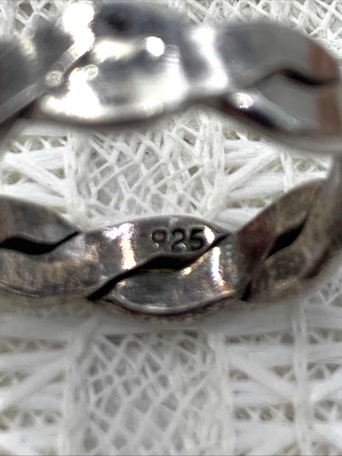 Sterling Silver Minimalist Braided Band Style Ring Size 7.75 5g