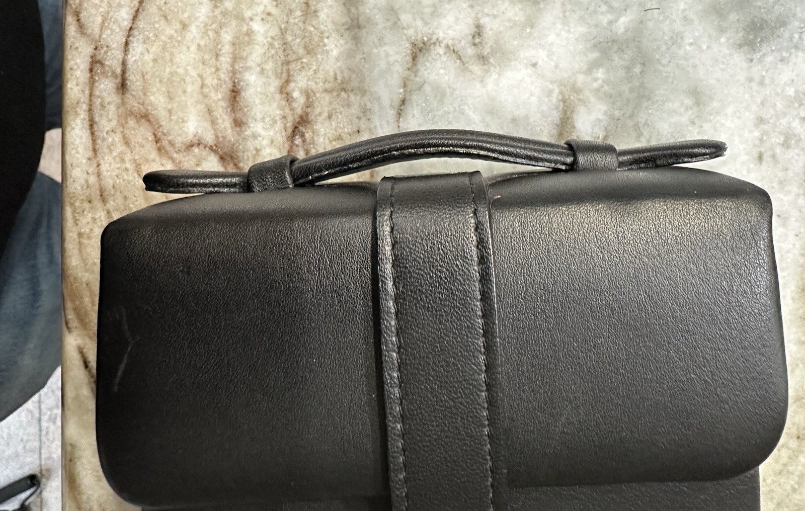 Black Leather Royce Suede Lined Travel Jewelry Box Push Lock Clasp And Handle