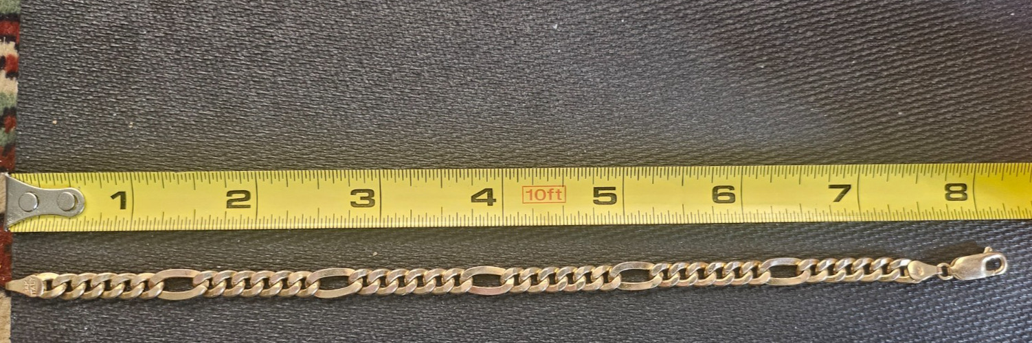 14k Italian Yellow Gold 8.25″ Figaro Link Bracelet (5.5-6mm, 7 Grams)