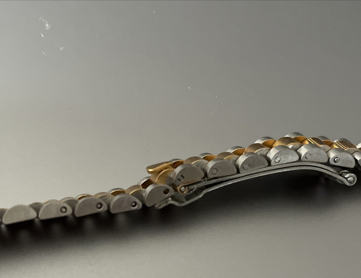 13 mm Watch Bracelet President S/ Steel Two-Tone Mat/Polish Hidden Folding Clasp